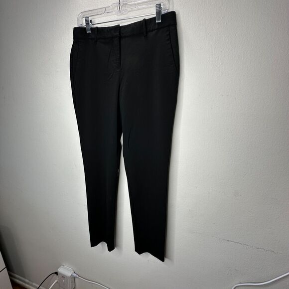 Theory Black The Testra 2B Straight Leg Wool Stretch Classic Crop Trousers 8 - Picture 3 of 15